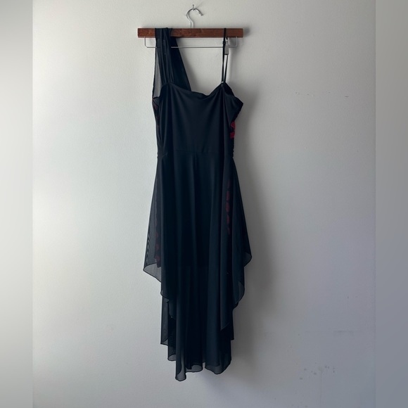 Y2k black and red high and low mini dress size L - Picture 7 of 7